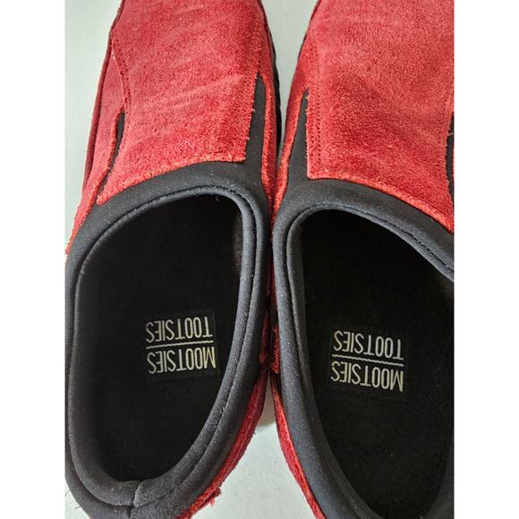 Mootsies Tootsies Women's Maxim Red Leather Suede Slip On Loafers Size 9 M - Picture 5 of 6